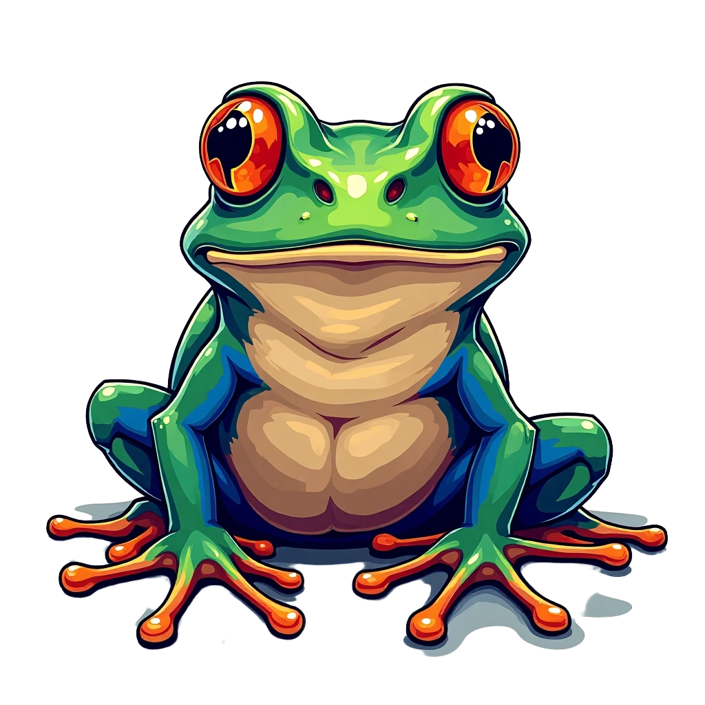 Colorful Frog Illustration